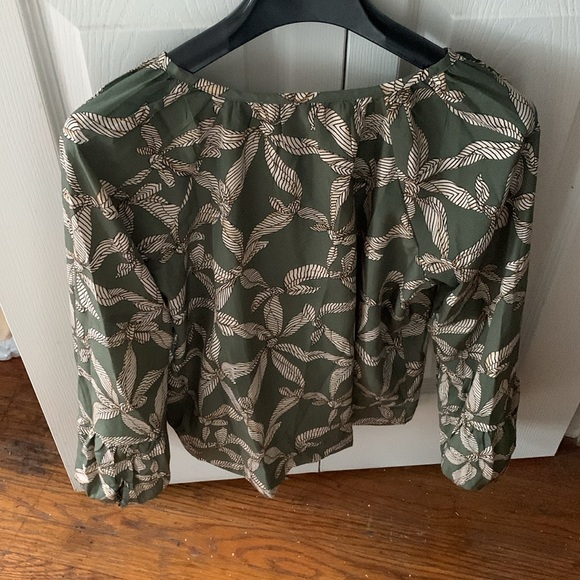 Loft Ribbon Bubble Sleeve Henley Top - Picture 6 of 11